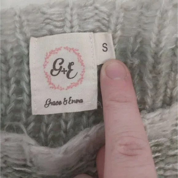 Grace & Emma Cotton Blend Striped Knit Sweater Shirt Sz S - Picture 5 of 7